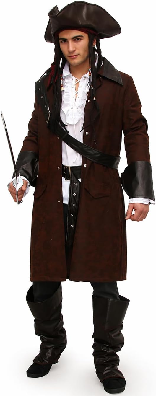 MAYLYNN 12104 - Piratenkostüm Kostüm Pirat Jack mit Hut und Zubehör Faschingskostüm Herren XL, XL