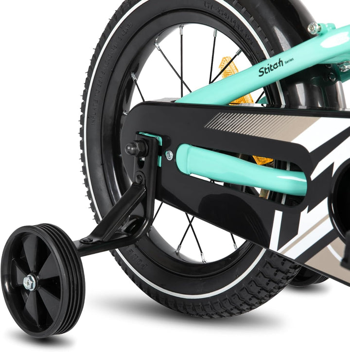 STITCH 14/16 Zoll Kinderfahrrad für 3-5 Jahre Mädchen &amp; Jungen, 14 Zoll Kinderfahrrad mit Stabilisat