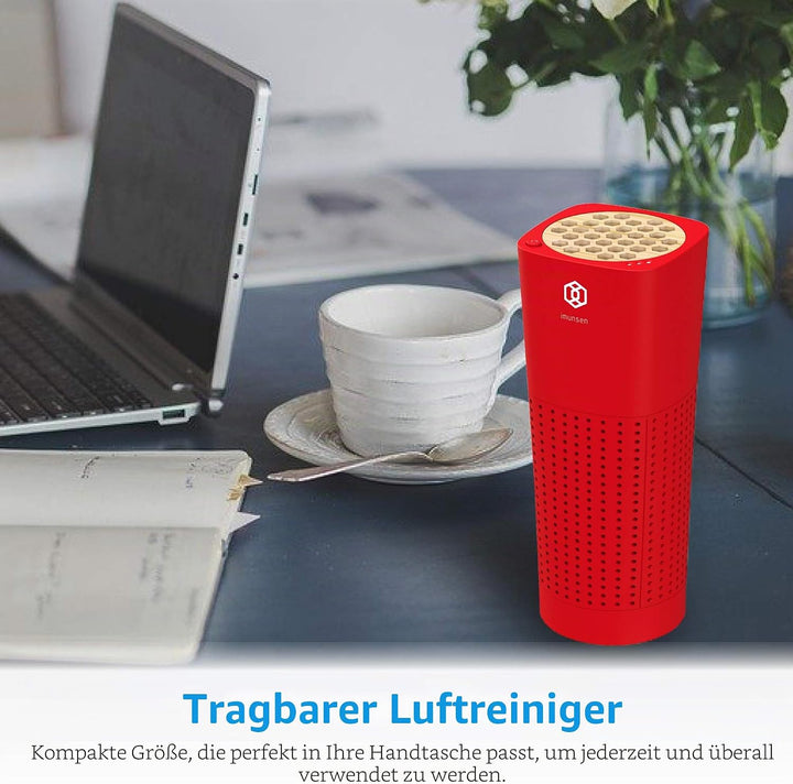 IMUNSEN M-003R Luftreiniger mit Zypressenholzfilter, 4-Stufen-Filtration, echter H13-HEPA-Filter, US