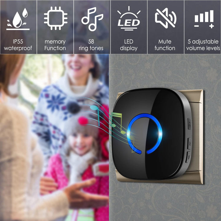 Bewegungsmelder Alarm Durchgangsmelder Funk Türklingel Katzenklingel Erfassungsbereich 4-5M 110° Dra