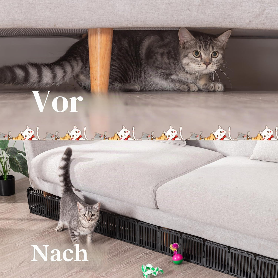 Spielzeugblocker Couch Schutz für Haustiere, Sofaschutz Katze Plastic Under Furniture Gap Protector