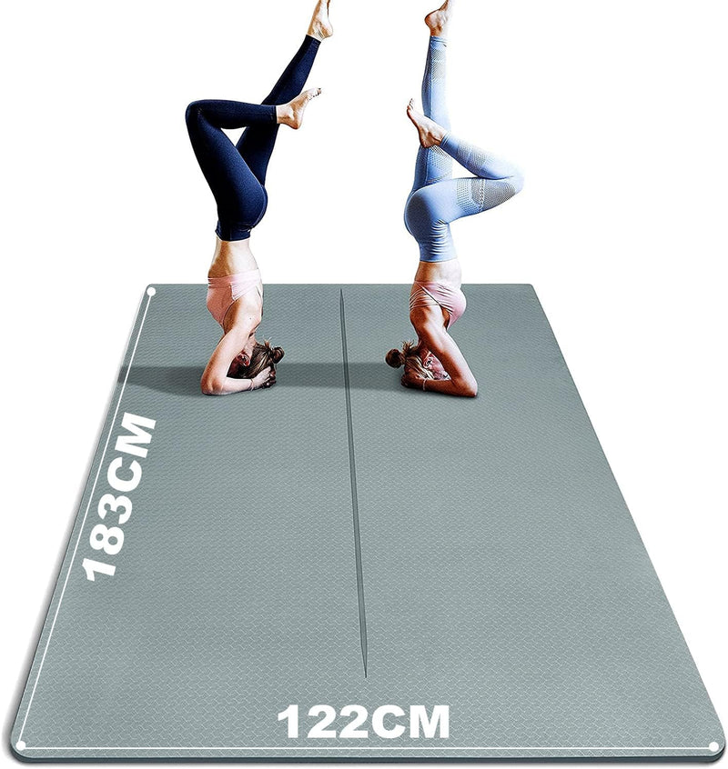 Yogamatte Rutschfest XXL, 183 x 122cm Grosse Yoga Matte, 8mm Extradick Sportmatte Fitnessmatte Rutsc