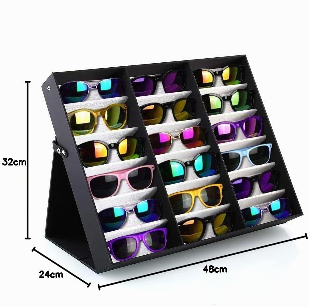 BADASS SHARKS brillenständer für 18 Paare Brillen Aufbewahrung Brillendisplay (18 Paare Brillen) Zus