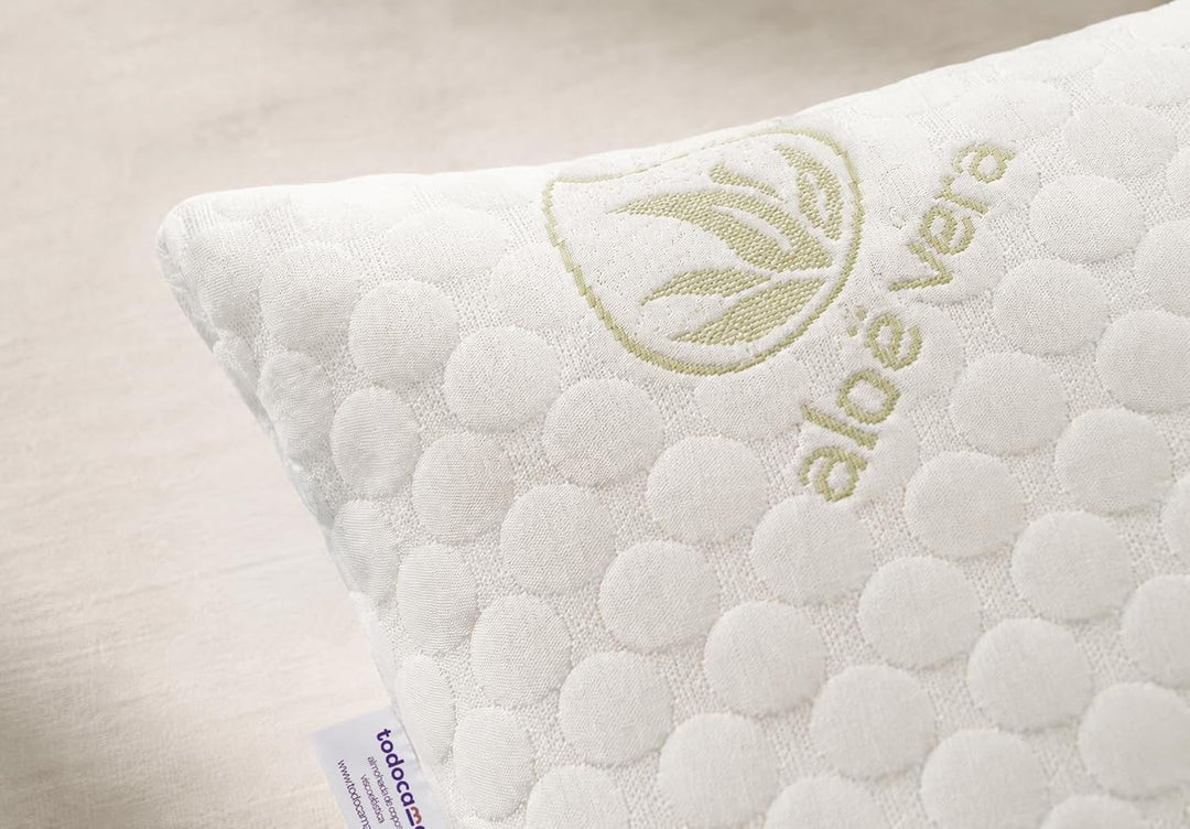 Todocama Kopfkissen, 100% viskoelastisch, Kern aus Stretch-Gewebe, gepolstert und mit Flockenpartike