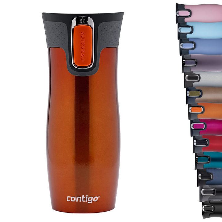 Contigo West Loop Autoseal Thermobecher, Edelstahl Isolierbecher, Kaffeebecher To Go, BPA frei, ausl