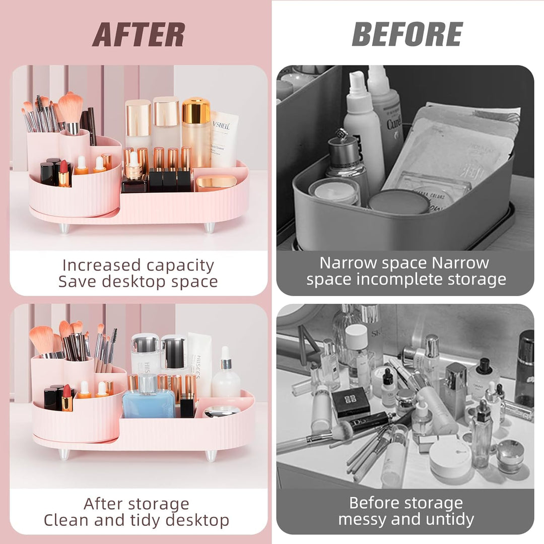 Make Up Kosmetik Organizer, 360° Drehbarer Beauty Organizer, Multifunktionale Kosmetikaufbewahrung f