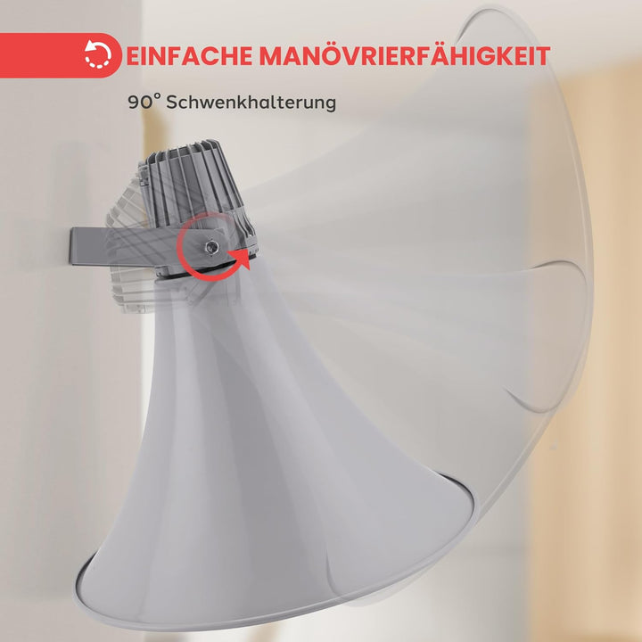 Pyle PA-Hornlautsprecher Innen/Aussen – Kompakter 50 cm Lautsprecher, 100 W, 400 Hz–5 kHz, 16 Ω, 100