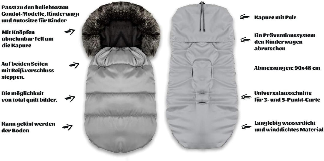 BlueKitty Fusssack, Winterfusssack, Schlafsack, Schlitten, Wasserdicht, Wasserabweisend, Winter, Her