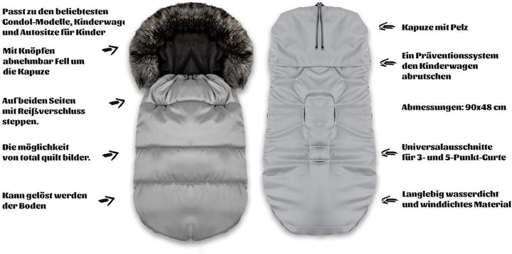 BlueKitty Fusssack, Winterfusssack, Schlafsack, Schlitten, Wasserdicht, Wasserabweisend, Winter, Her