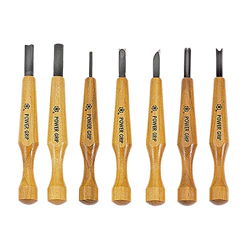 Holzschnitzmesser-Satz Power Grip, 7-teilig