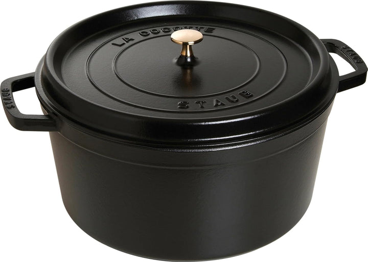 STAUB Gusseisen Bräter/Cocotte, Rund 34 cm, 12,6 L, schwarz Schwarz 34 cm, Schwarz 34 cm