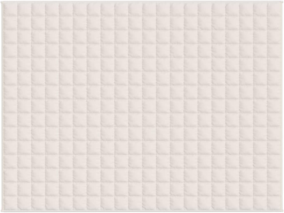 Gewichtsdecke Hellcreme 152x203 cm 7 kg Stoff, Bequemer Stoff, Gleichmässige Gewichtsverteilung, Pra