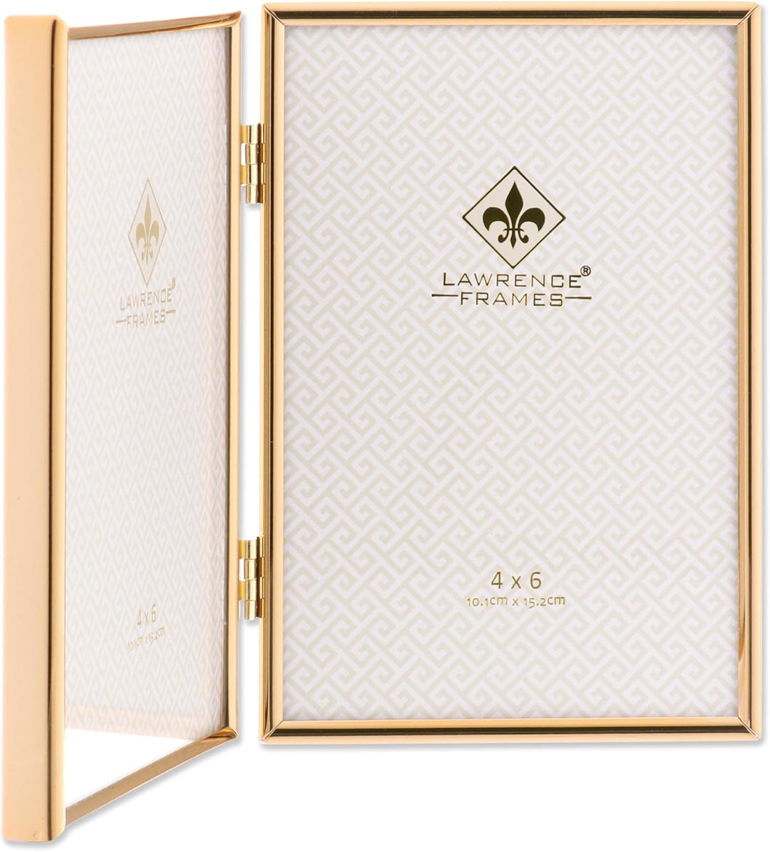 Lawrence Frames Doppel-Bilderrahmen, 10 x 15 cm, goldfarben, 4x6 Double 4x6 Double gold, 4x6 Double