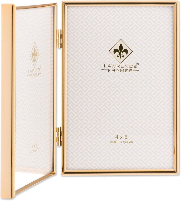Lawrence Frames Doppel-Bilderrahmen, 10 x 15 cm, goldfarben, 4x6 Double 4x6 Double gold, 4x6 Double