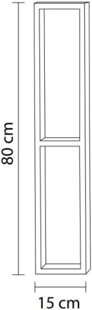 KIAMAMI VALENTINA Bad-HÄNGESCHRANK H80 cm MIT Zwei OFFENEN FÄCHERN GRAU