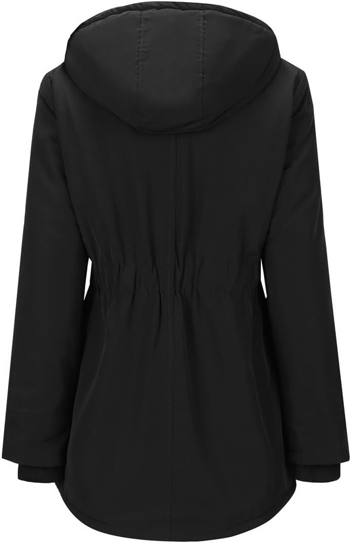 YYNUDA Damen Winterparka Dicker Warm Lang Wintermantel mit Fellkapuze Winter Jacke Outdoor Jacke für