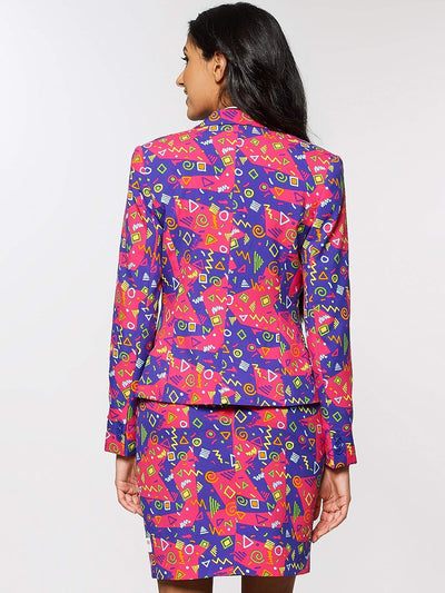 OppoSuits - Verrückter Anzug mit lustigen Prints für Damen - Komplettes Set: Jacke und Rock 42-46 Th