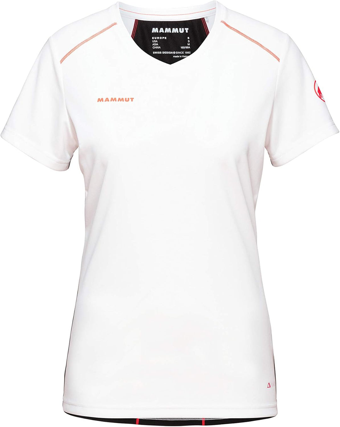 Mammut Sertig Women's T-Shirt L White/Black/Vibrant Orange, L White/Black/Vibrant Orange