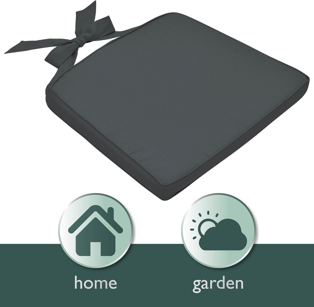 Beautissu Pia 4er Set Stuhlkissen 40x45 cm - Sitzkissen Outdoor Gartenstuhlkissen, Garten Sitzpolste