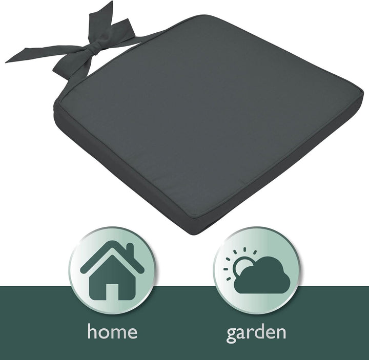 Beautissu Pia 4er Set Stuhlkissen 40x45 cm - Sitzkissen Outdoor Gartenstuhlkissen, Garten Sitzpolste