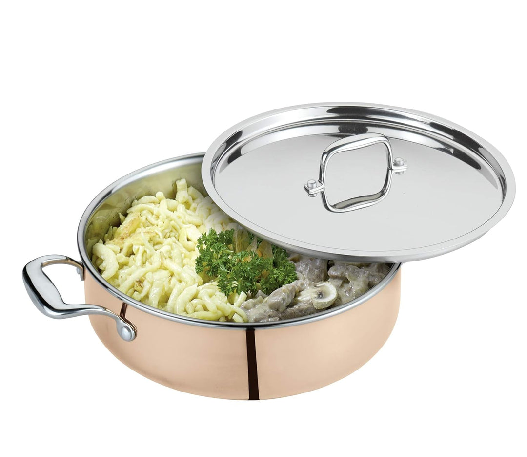 Spring Culinox Bratentopf Kupfer 24 cm Bratentopf niedrig 24 cm, Bratentopf niedrig 24 cm
