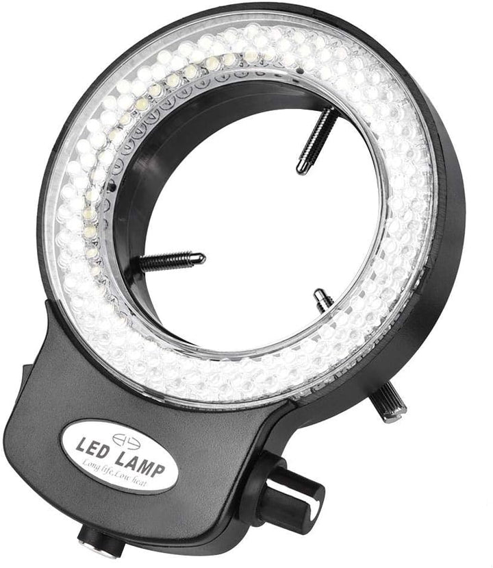 Dpofirs Mikroskop LED Licht, Mikroskop Kamera 144 LED Perlen Lichtquelle Helligkeit einstellbar Ring