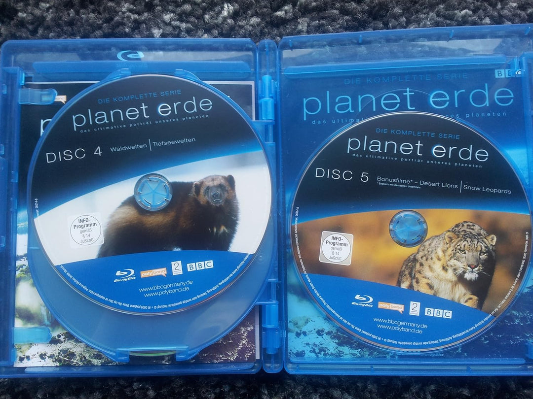 Planet Erde - Die komplette Serie (5 Discs, Softbox) [Blu-ray], Blu-ray