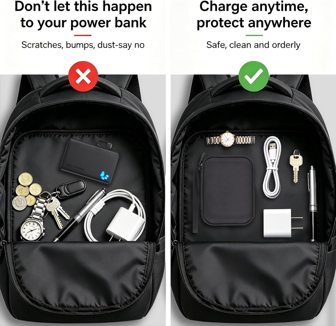 Khanka Reiseetui für INIU 10000mAh 45W Powerbank, Hartschalen Aufbewahrungstasche Kompatibel mit INI