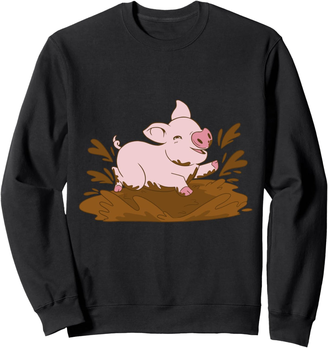 Schwein Niedlich Ferkel Tier Damen Kinder Sweatshirt