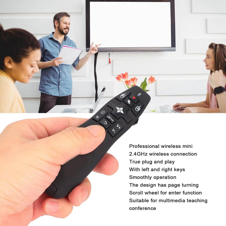 Präsentationsklicker mit Air Mouse, 2,4 G Ergonomisches Design, Kabellose Presenter-Fernbedienung fü