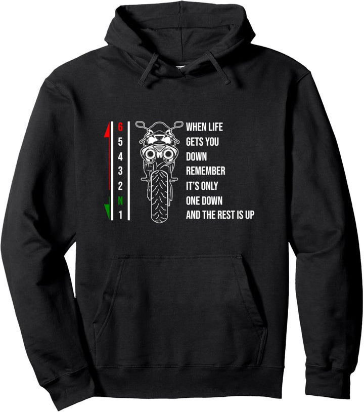 Motorbike Motorcycle Gears When Life Gets You Down Geschenk Pullover Hoodie