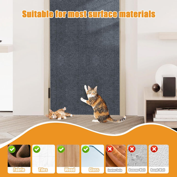 200x40cm Selbstklebend Kratzteppich Katze Wand,Kratzmatte Katze – Kratzschutz für Sofa, Wand & Möbel