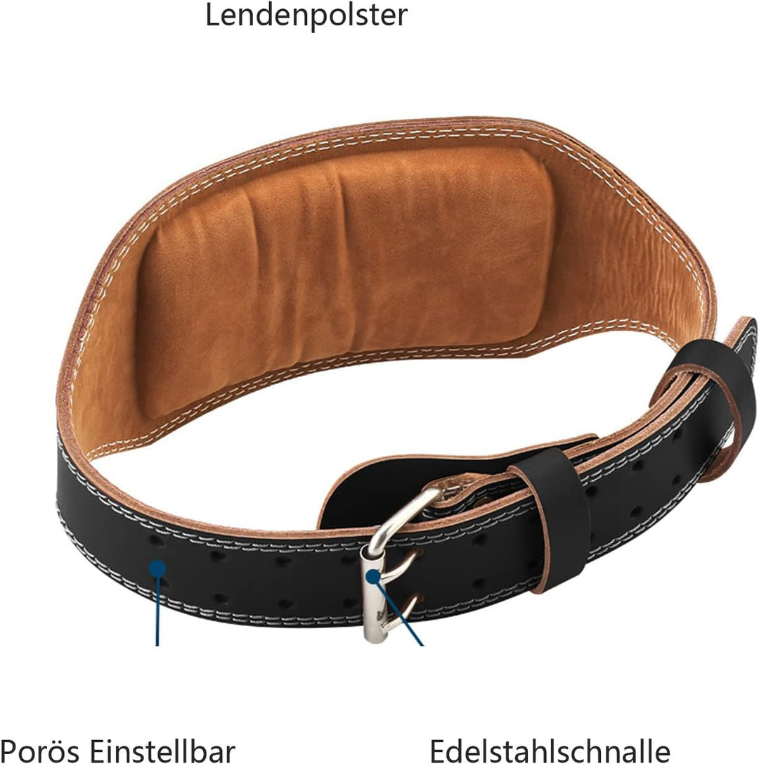 14cm Breit Gewichthebergürtel 120cm Längen Leder weightlifting gym belt Verstellbar Lendenwirbelunte