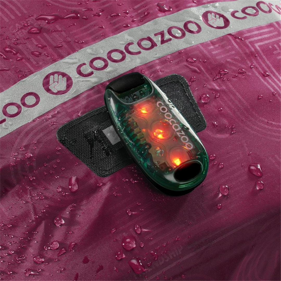 coocazoo Regenhülle, Berry, rot, reflektierend und wasserdicht, getapte Nähte, geeignet für Rucksäck