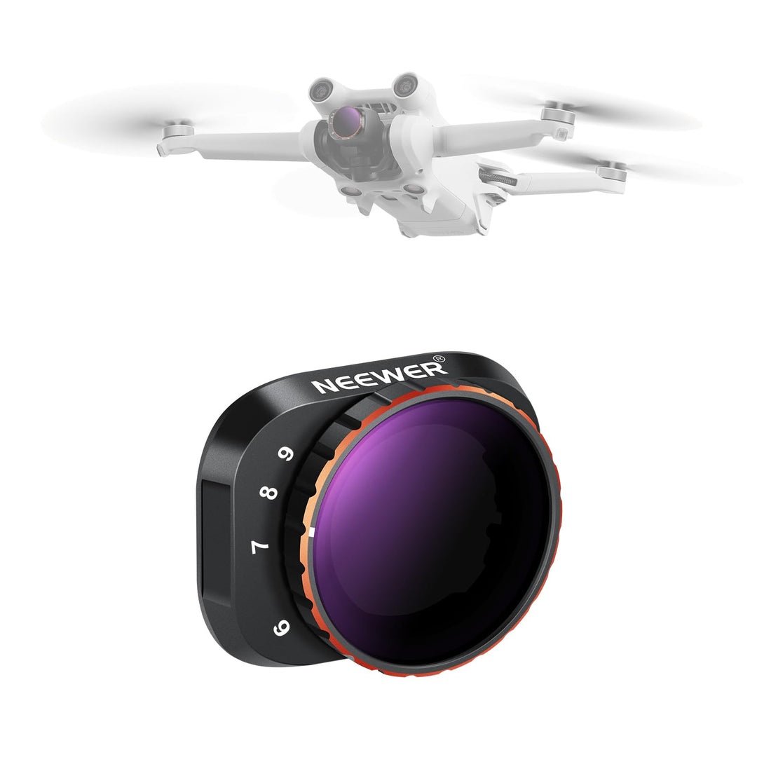 NEEWER Variabler ND Filter Kompatibel mit DJI Mini 3 Pro, ND32-512, 5–9 Stop, Snap On, mehrfach besc