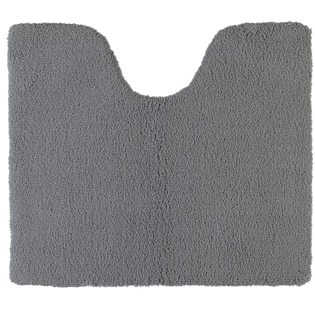 Rhomtuft Badteppiche Square Kiesel - 85 Toilettenvorlage mit Ausschnitt 55x60 cm, Toilettenvorlage m
