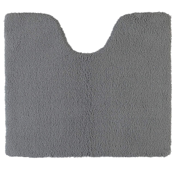 Rhomtuft Badteppiche Square Kiesel - 85 Toilettenvorlage mit Ausschnitt 55x60 cm, Toilettenvorlage m
