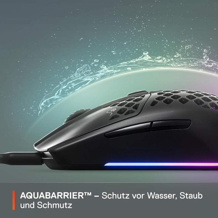 SteelSeries Aerox 3 - Superleichte Gaming-Maus - Optischer TrueMove Core Sensor mit 8.500 CPI - Ultr