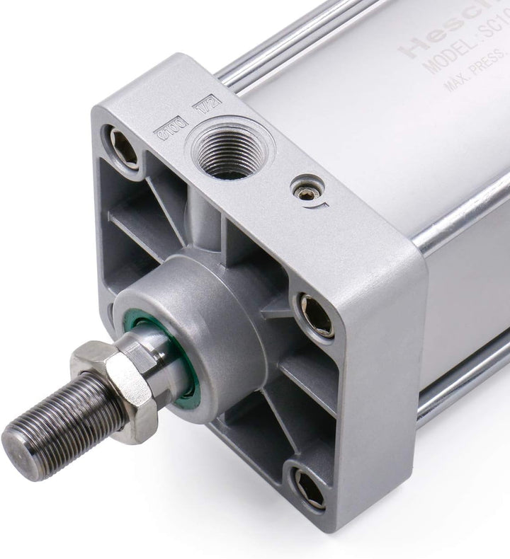 Heschen Pneumatischer Standard-Luftdruckzylinder, SC 100-100, PT1/2 Anschluss, 100mm Bohrung, 100mm