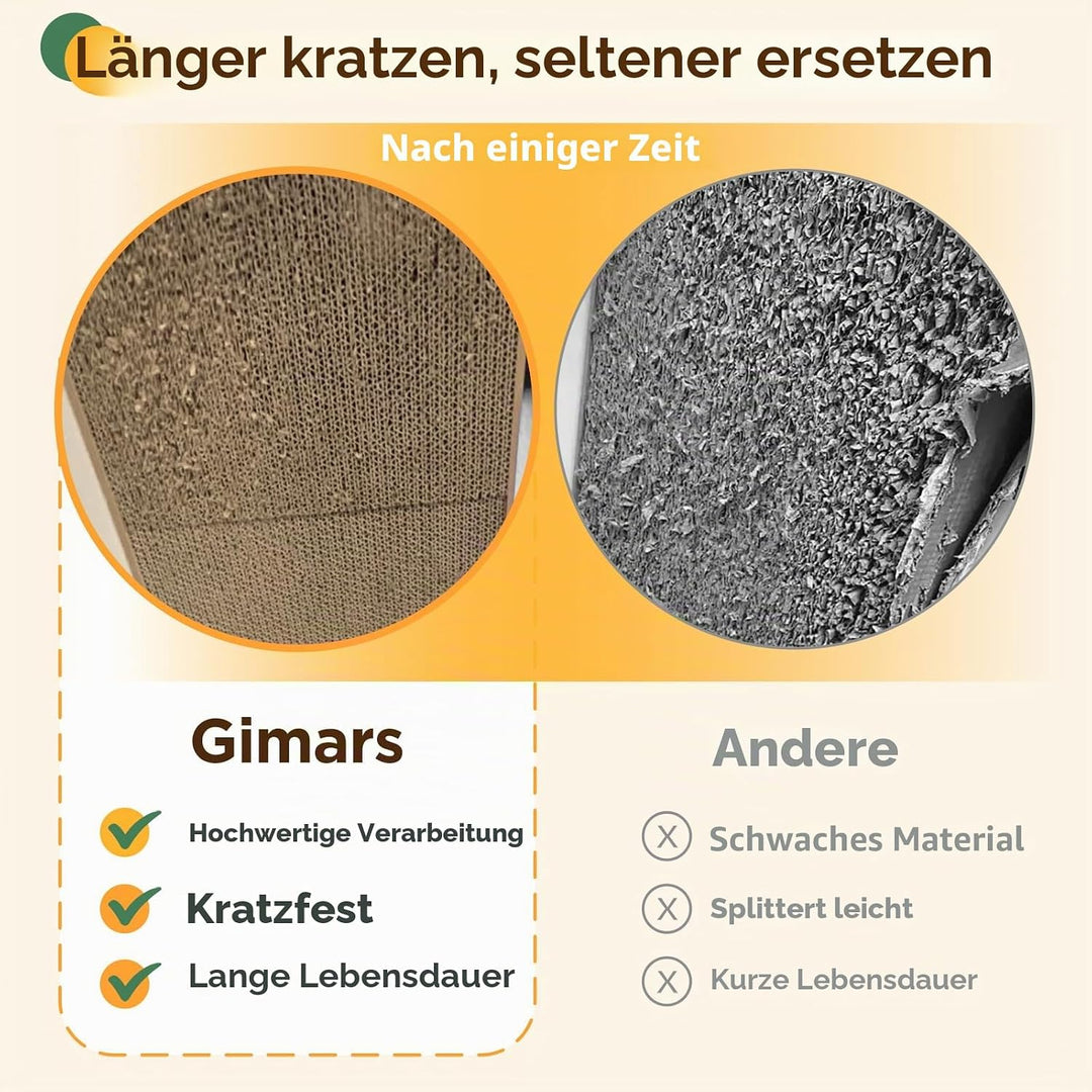 Gimars XXL 59.5cm Kratzbrett Katzenhaus aus Pappe für Katzen, für Wohnungskatzen zum Kratzen und als