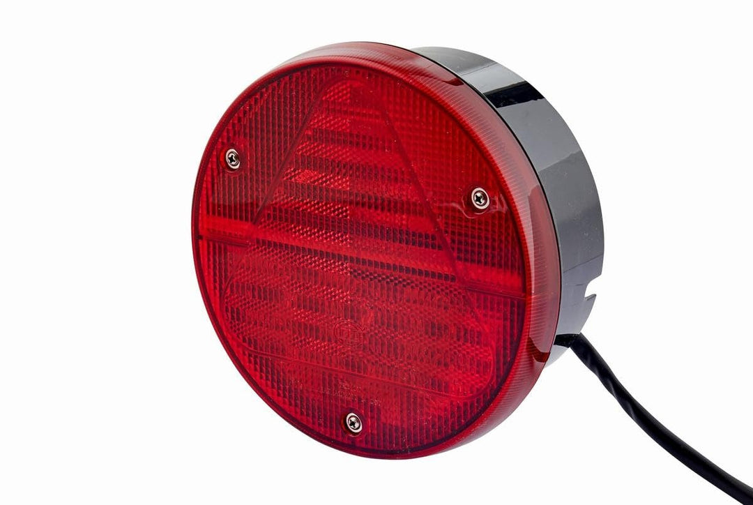 HELLA - Heckleuchte - Hybrid - 12V - Anbau/geschraubt - Lichtscheibenfarbe: rot - LED-Lichtfarbe: ro