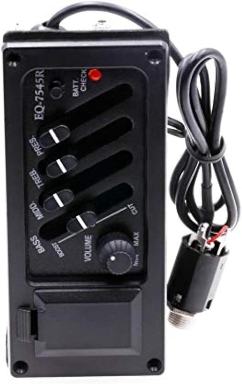 Akustikgitarren-Tonabnehmer 4-Band-Vorverstärker-EQ-Equalizer Piezo-Tonabnehmersystem für Akustikgit