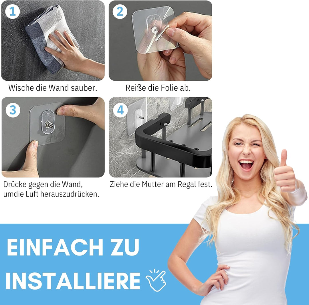 Küchen Spülbecken Organizer Schwarz Spülmittelspender Schwammhalter Küchenutensilienhalter Badezimme