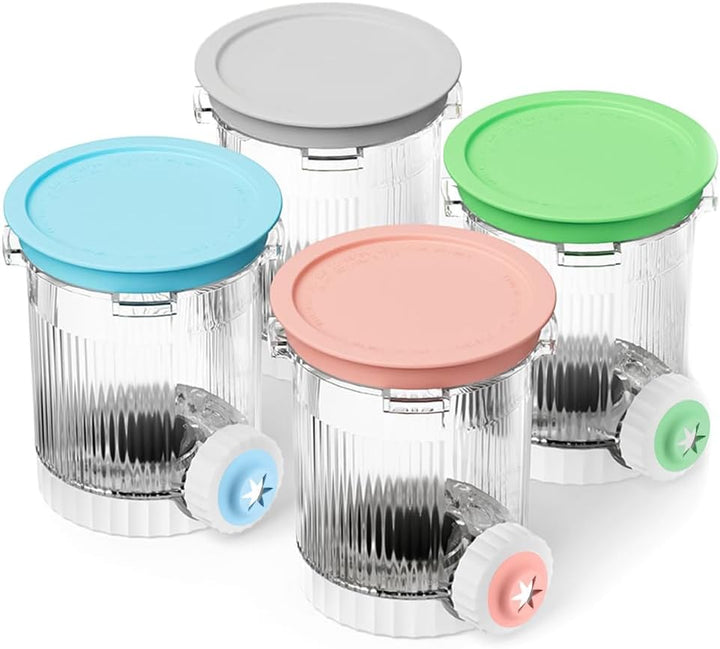 4 Stück Ninja Swirl Creami Behälter, 480 ml Eisbehälter für Ninja Creami NC701 & NC700 Serie Eismasc