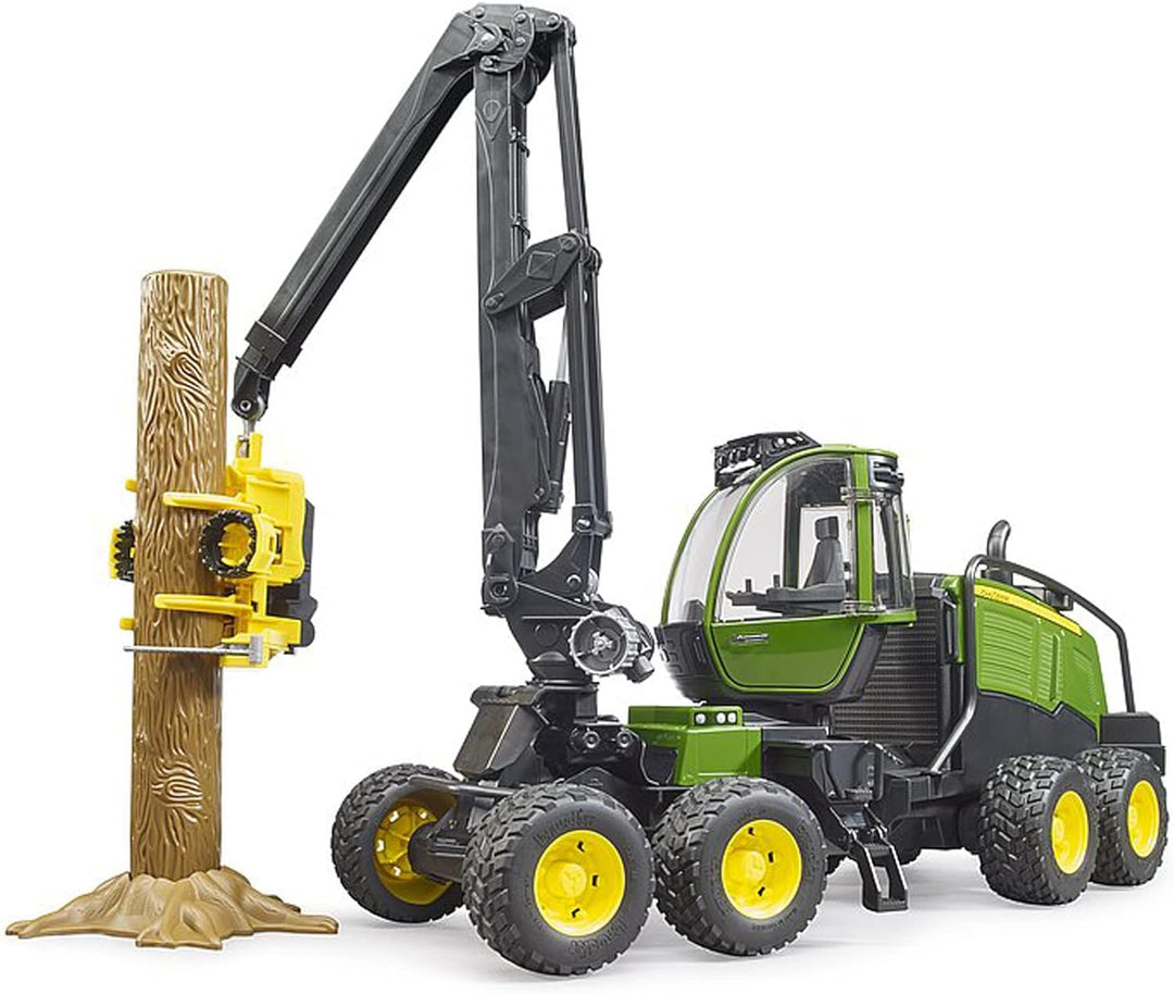 bruder 02135 - John Deere 1270G Harvester mit 1 Baumstamm - 1:16 Bauernhof Landwirtschaft Forstwirts