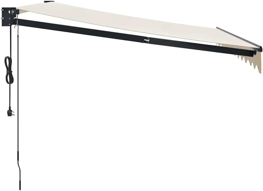 vidaXL Elektrische Markise mit Kurbel Creme 3x2,5 m Creme B250 x H300 cm, Creme B250 x H300 cm