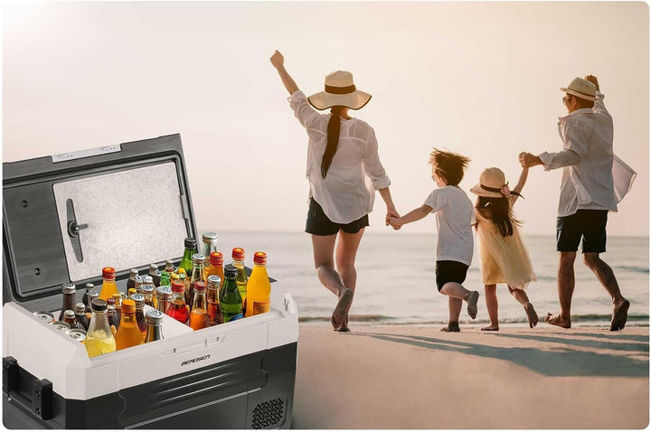 Berdsen Icemax 400 Kompressor Kühlbox 40L – tragbare 2-Zonen Gefrierbox – 12V/24V &amp; 230V Auto Campin