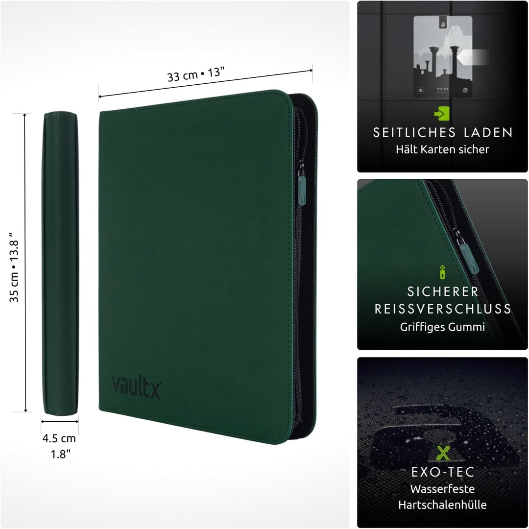 Vault X Premium eXo-Tec Zip Heftmappe - 12 Fächer Sammelkarten Trading Cards Mappe - 480 Fächer mit