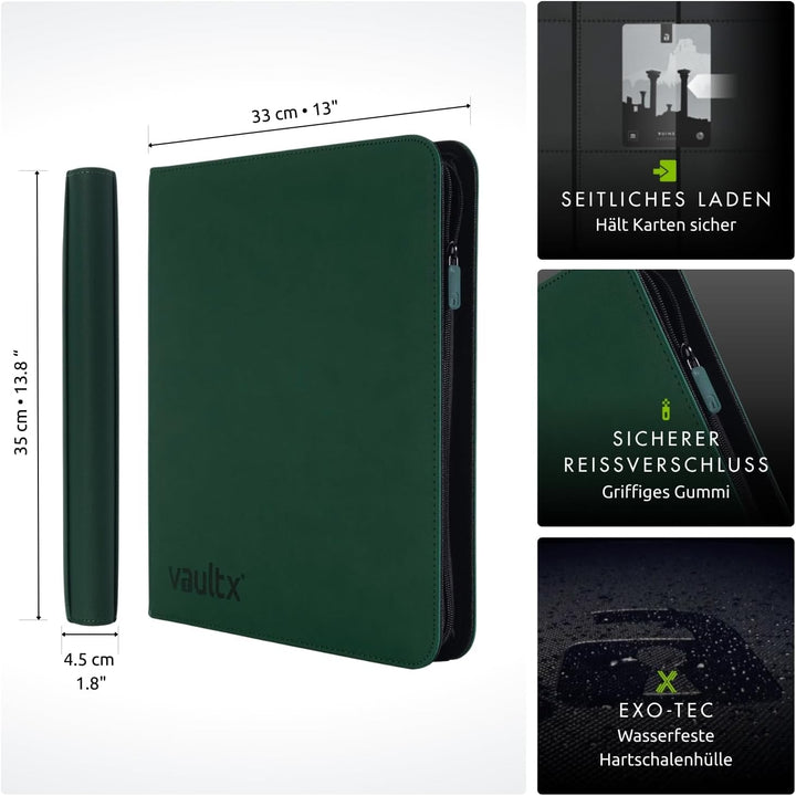 Vault X Premium eXo-Tec Zip Heftmappe - 12 Fächer Sammelkarten Trading Cards Mappe - 480 Fächer mit