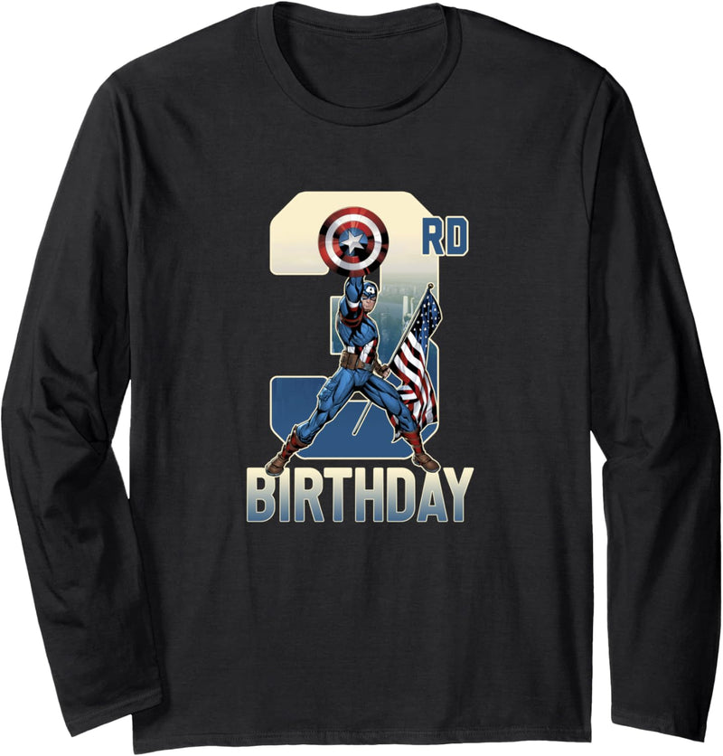 Marvel Captain America 3rd Birthday Langarmshirt